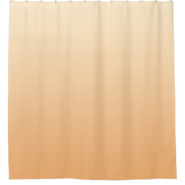 Light Yellow and Orange Colour Gradient Shower Curtain (Front)