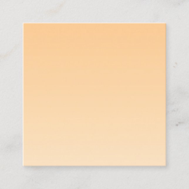 Light Yellow and Orange Gradient  Square Business Card (Front)