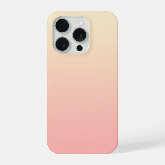 Light Yellow and Pink Gradient iPhone Case (Back)