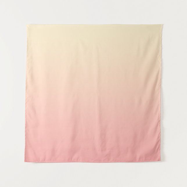 Light Yellow and Pink Gradient Tapestry (Front)