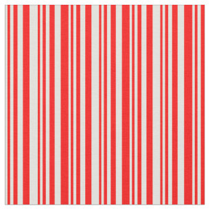 Light Yellow and Red Stripes Pattern Fabric