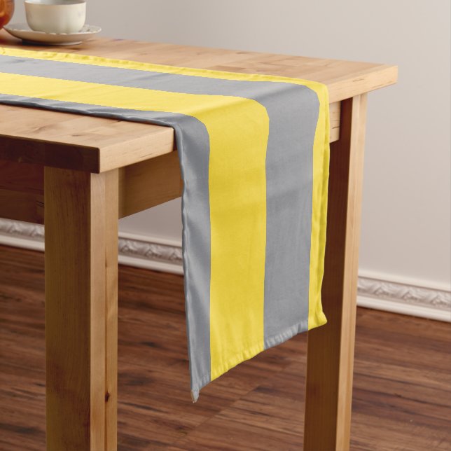 Light Yellow And Soft Grey Customise Long Table Runner (In Situ)