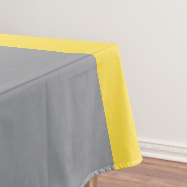 Light Yellow And Soft Grey Customise Tablecloth (In Situ)