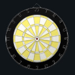 Light Yellow Black And White Dartboard<br><div class="desc">Light Yellow Black And White Dart Board</div>
