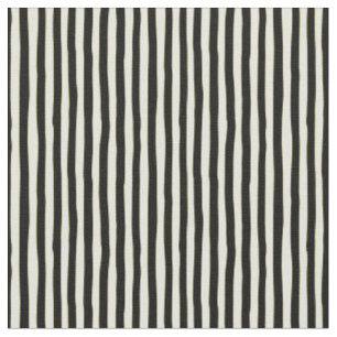 Light Yellow & Black Wonky Stripes Fabric