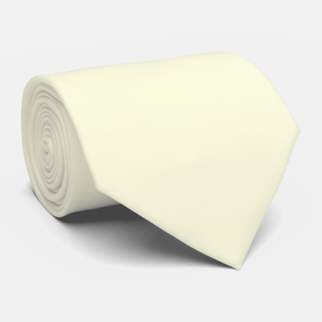 Light Yellow Colour Solid Plain Tie (Rolled)