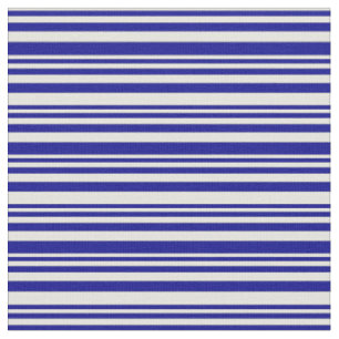 Light Yellow & Dark Blue Stripes Fabric