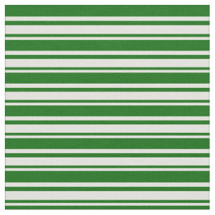 Light Yellow & Dark Green Coloured Stripes Pattern Fabric