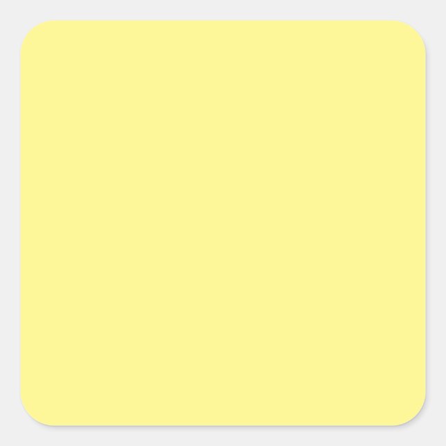 Light Yellow #FFF888, Marzipan Square Sticker (Front)