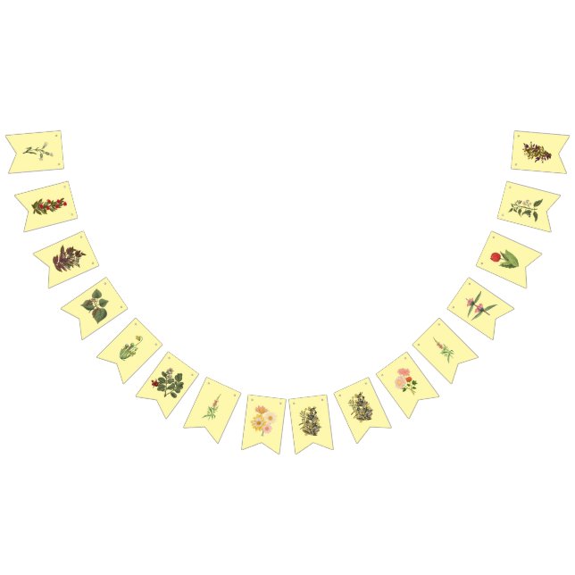 Light yellow Floral banner for parties (All)