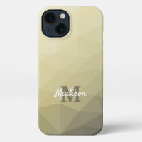 Light yellow grey ombre mesh pattern Monogram