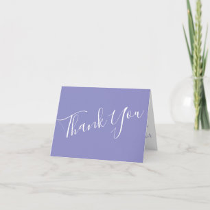 Light Yellow & Periwinkle Blue Wedding Thank You Card