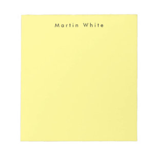 Light Yellow Plain Elegant Professional Modern Notepad