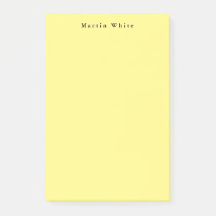 Light Yellow Plain Elegant Professional Modern Post-it Notes