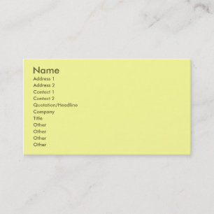 Light Yellow Profile Card