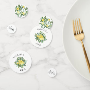 Light Yellow Rose Vintage Spring Wedding Confetti
