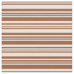 Light Yellow & Sienna Lines Fabric