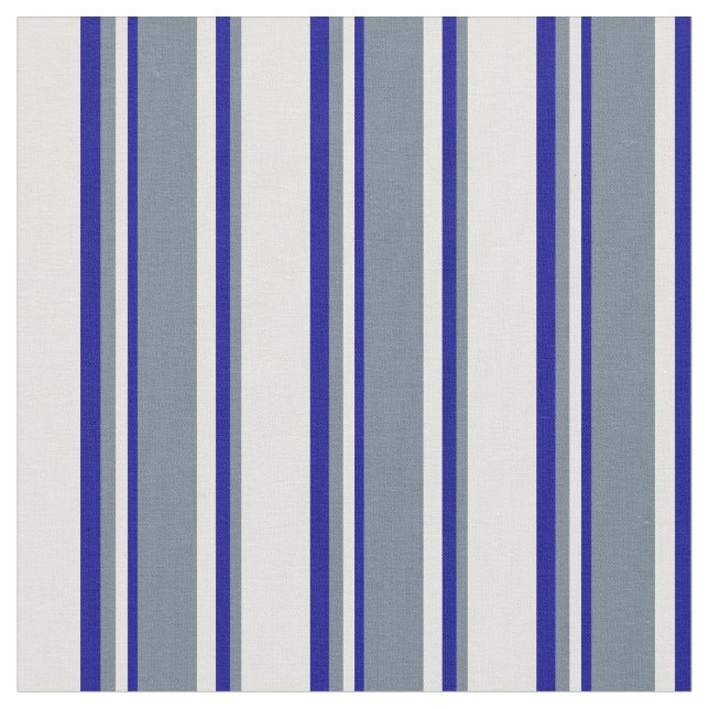 Light Yellow, Slate Grey, and Dark Blue Coloured Fabric (Close Up)