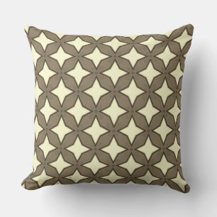 Light Yellow Stars of Four Points Cushion