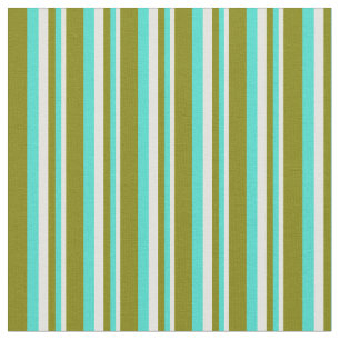Light Yellow, Turquoise & Green Coloured Lines Fabric