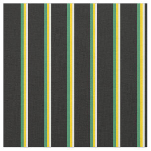 Light Yellow, Yellow, Sea Green & Black Lines Fabric