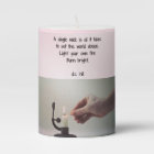 "Light Your Own Fire" poem on candle