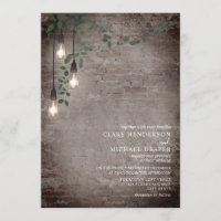 Lightbulb Botanical Garland Industrial Brick