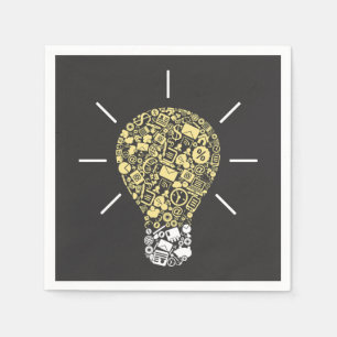 Lightbulb Idea Paper Napkins
