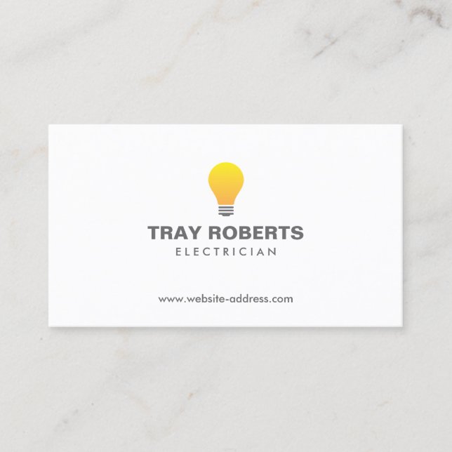 LIGHTBULB LOGO No. 1 Business Card (Front)