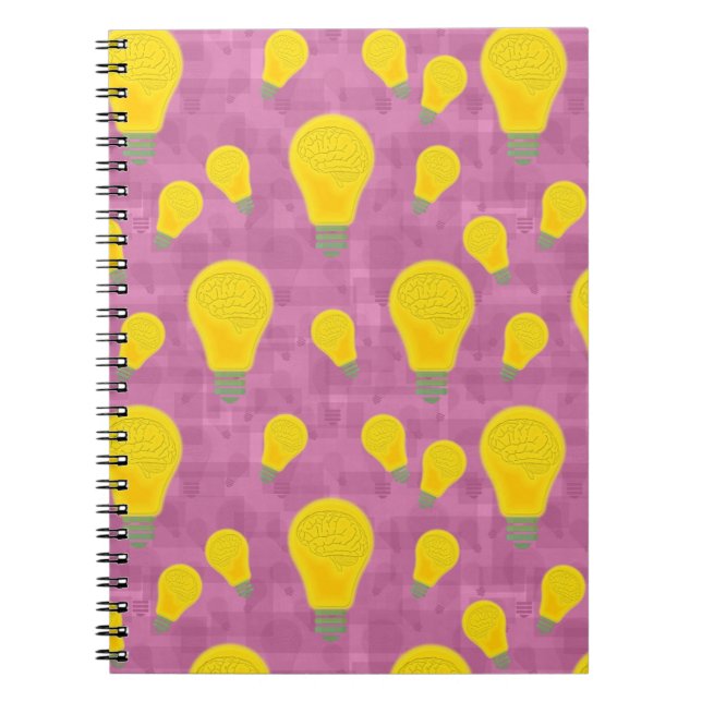 Lightbulb Pattern Light Bulb Lightbulb Drawing Eas Notebook (Front)