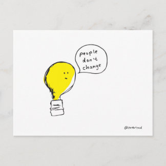 lightbulb postcard