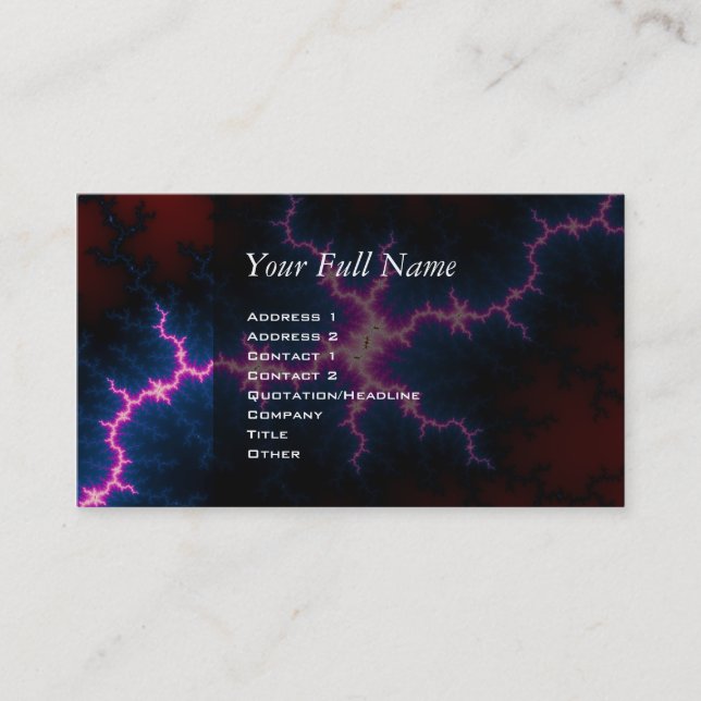Lightcleave - Fractal Art Business Card (Front)