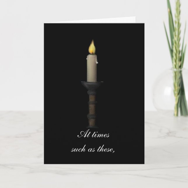 Lighted Candle Sympathy Card (Front)