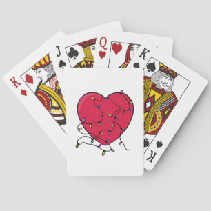 Lighted Heart Playing Cards