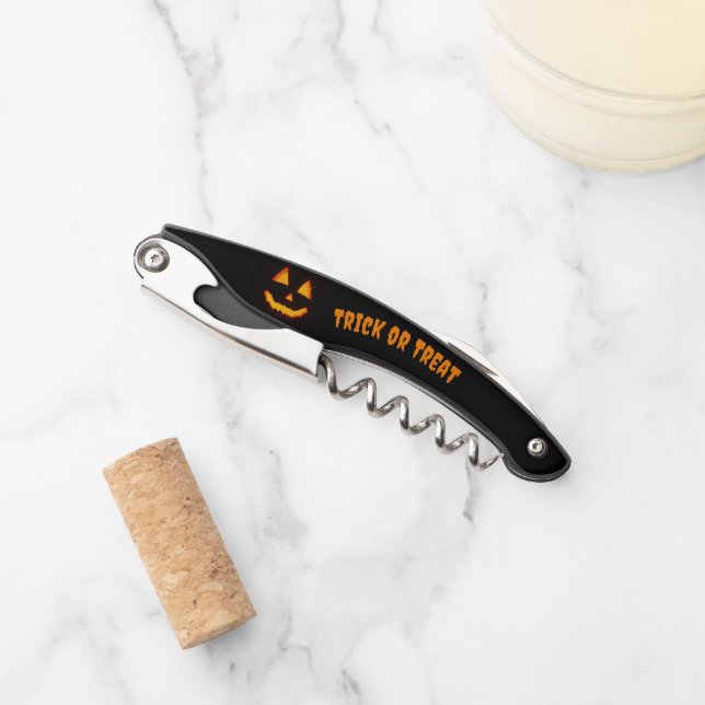 Lighted Jack O Lantern  Corkscrew (Front)