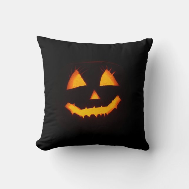 Lighted Jack O Lantern  Cushion (Front)