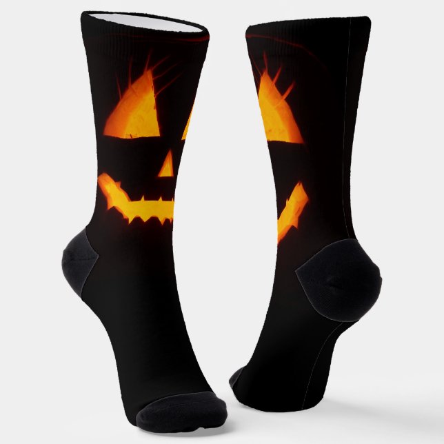 Lighted Jack O Lantern  Socks (Angled)