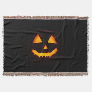 Lighted Jack O Lantern  Throw Blanket