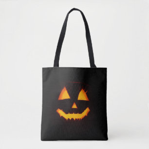 Lighted Jack O Lantern Tote Bag