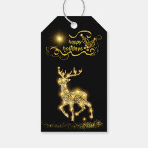 Lighted Reindeer  Gift Tag