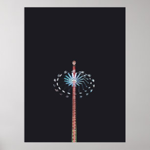 LIGHTED TOWER DURING NIGTTIME POSTER