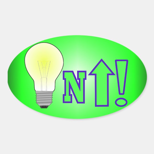 Lighten Up! Oval Sticker (Front)