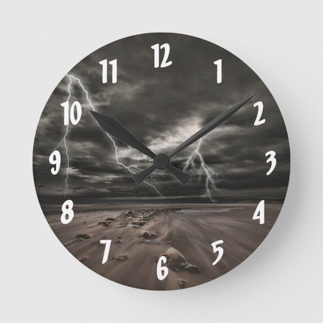 Lightening Strike Wall Clock (Front)