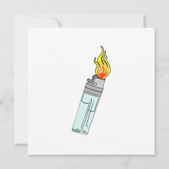 Lighter and flame design card (Front)