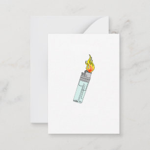 Lighter and flame design card