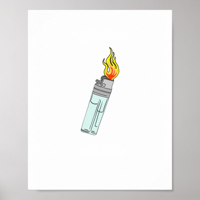 Lighter and flame design poster (Front)