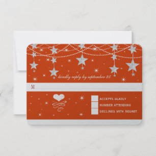 Lighter Red Wedding Under the Stars RSVP