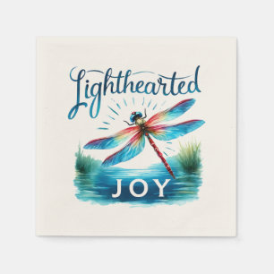 Lighthearted Joy - Artistic Dragonfly Napkin
