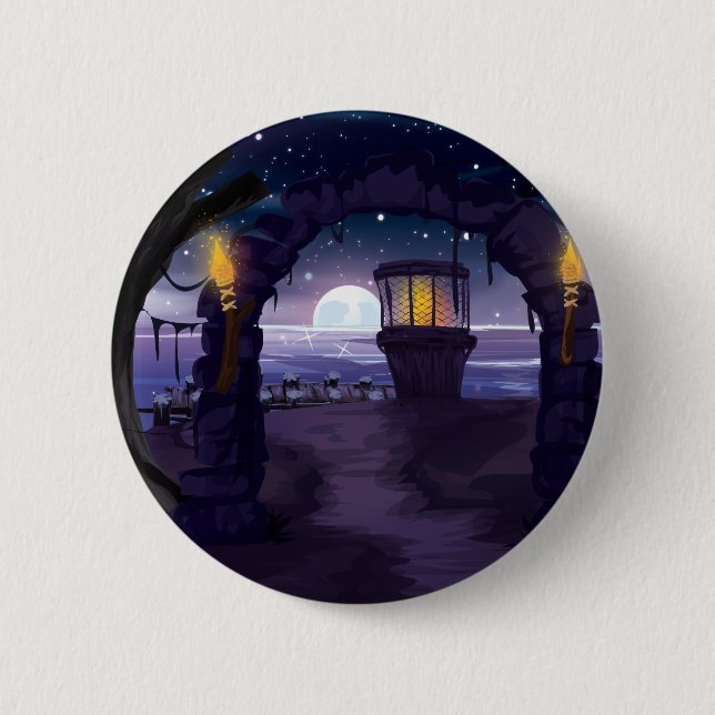 Lighthouse 6 Cm Round Badge (Front)