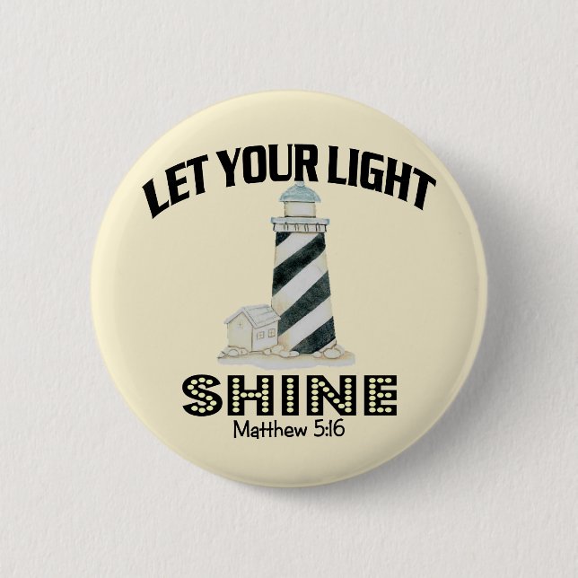Lighthouse 6 Cm Round Badge (Front)